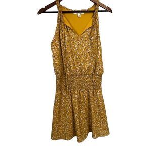Women's Miami Mustard Yellow Floral Print Dress